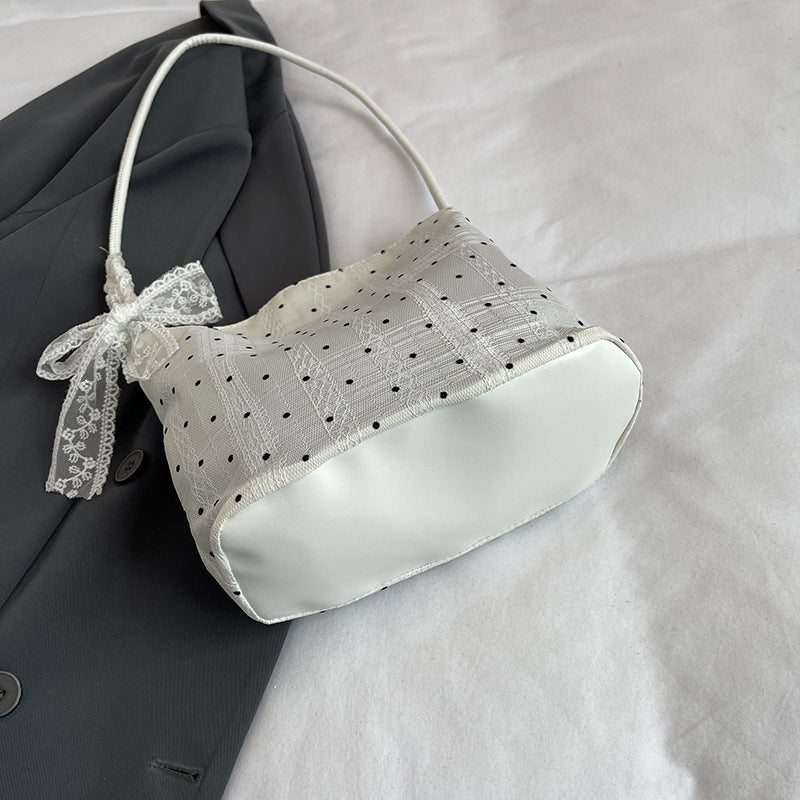 Women's Super Popular Niche Polka Dot Western Shoulder Bags