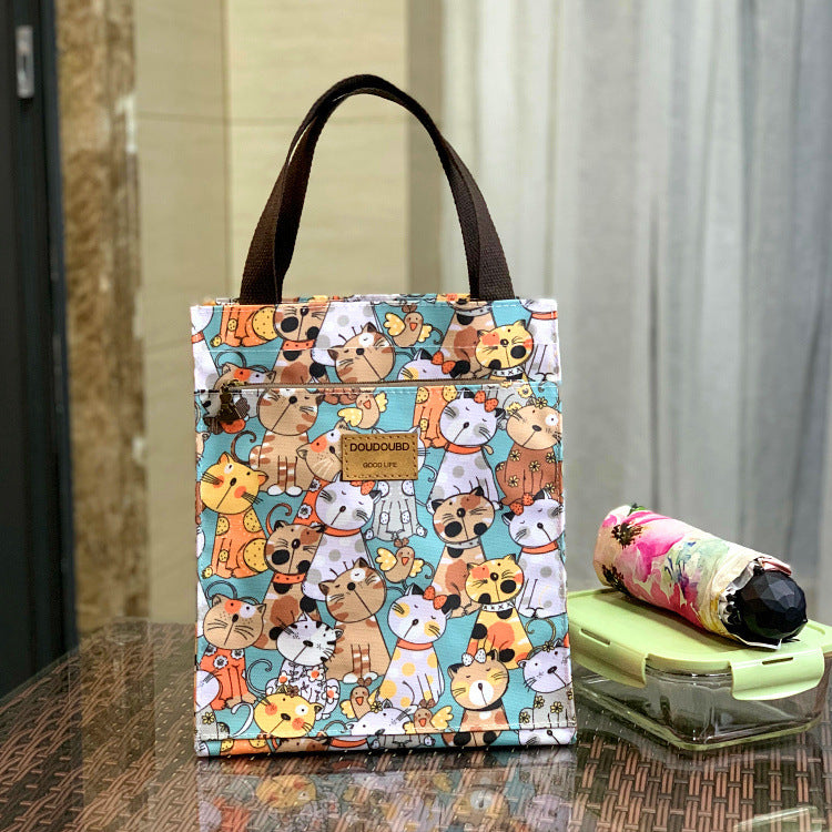 Korean Style Waterproof Lunch Box Commuter Make-up File Handbags