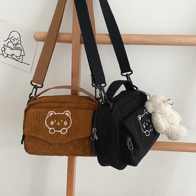 Classic Cute Canvas Korean Style Schoolgirl Crossbody Bags