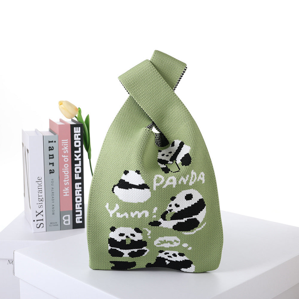 Back Panda Large Versatile Capacity Quarte Handbags