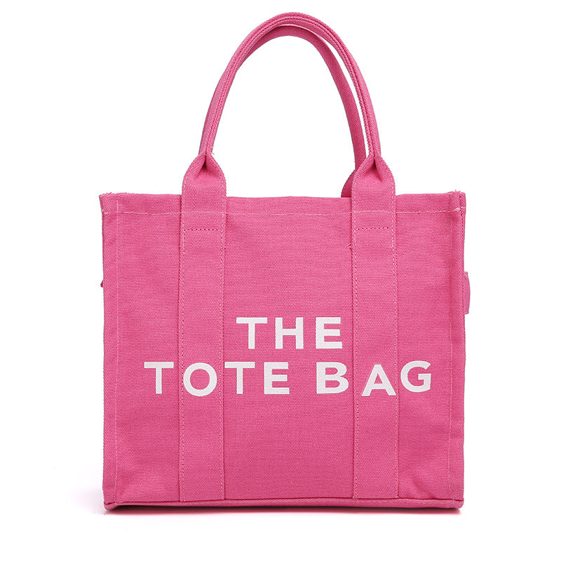 Women's Trendy Simple Fashion Letters Canvas Shoulder Bags