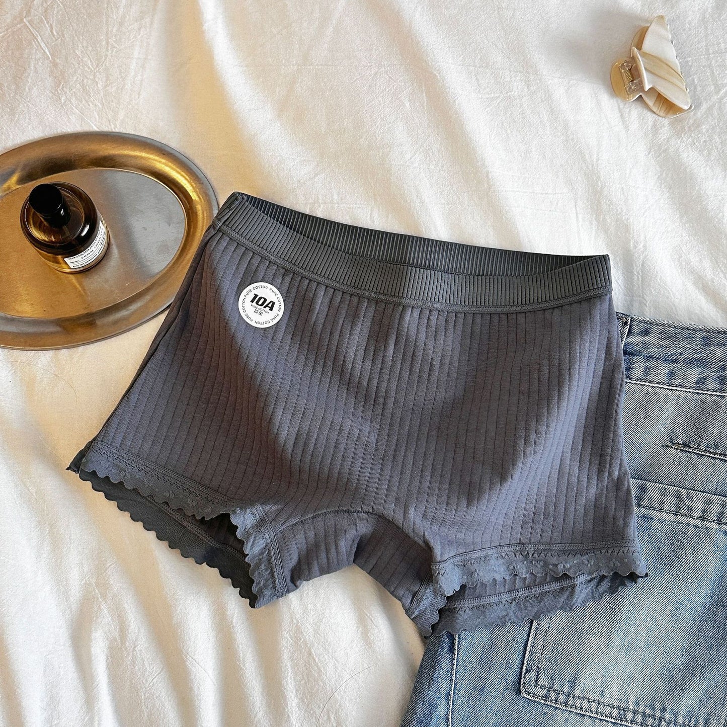 Women's Antibacterial One-piece Pants Two-piece Boxers Safety Panties
