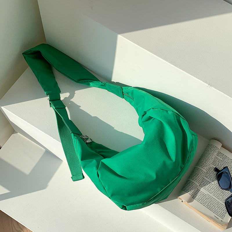 Women's Summer Nylon Dumpling High-grade Solid Color Crossbody Bags