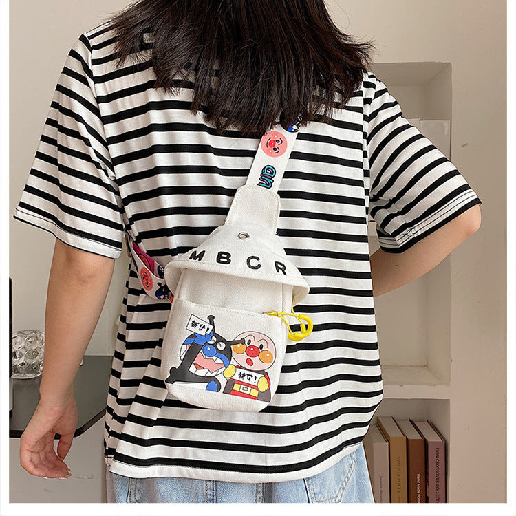 Cute Bread Superman Boys Hot Cartoon Crossbody Bags