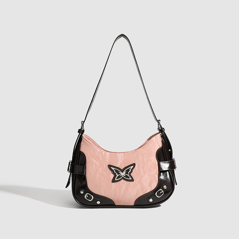 Fashion Underarm American Retro Butterfly Motorcycle Crossbody Bags