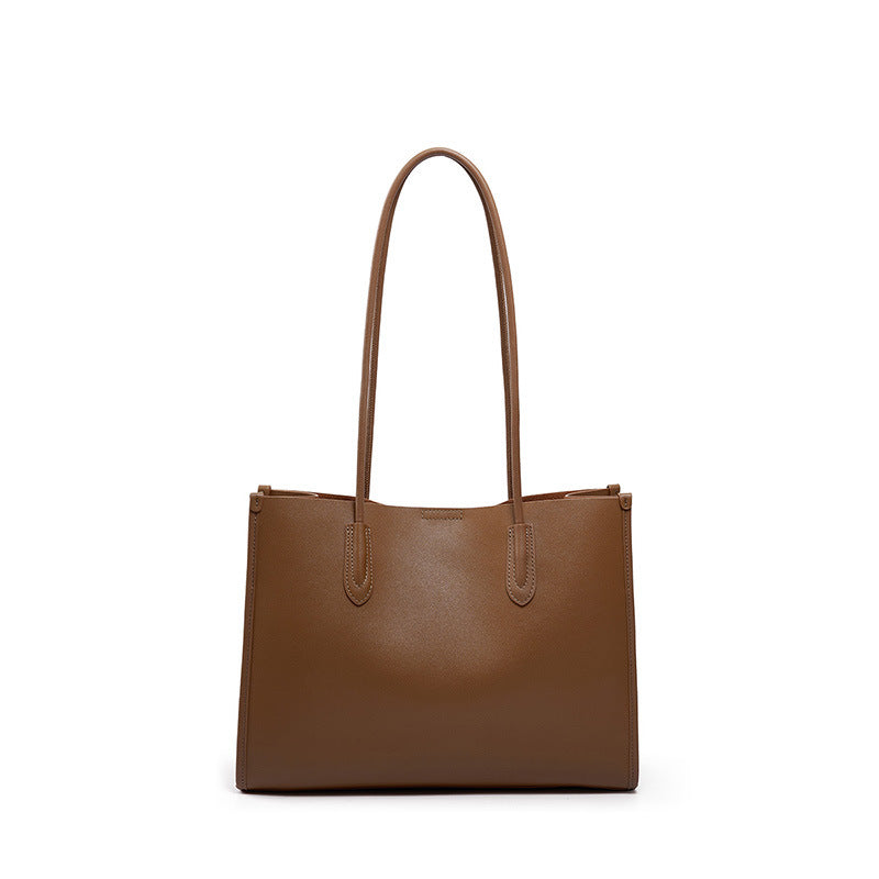 Women's Genuine Leather Niche Soft Versatile High-grade Large Handbags