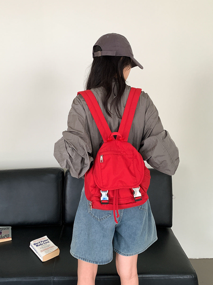 Flip Nylon Simple Female Advanced Commuter Backpacks