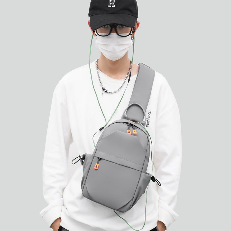 Slouchy Men's Fashionable Simple Lightweight Exercise Men's Chest Bags