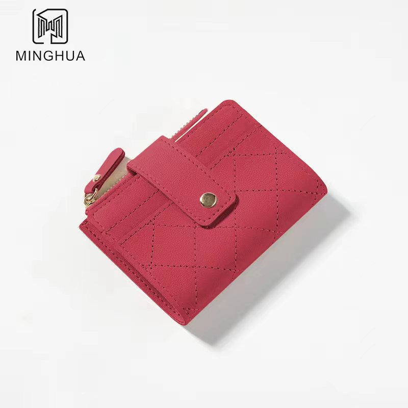 Women's Short Solid Color Summer Zipper Ladies Wallets