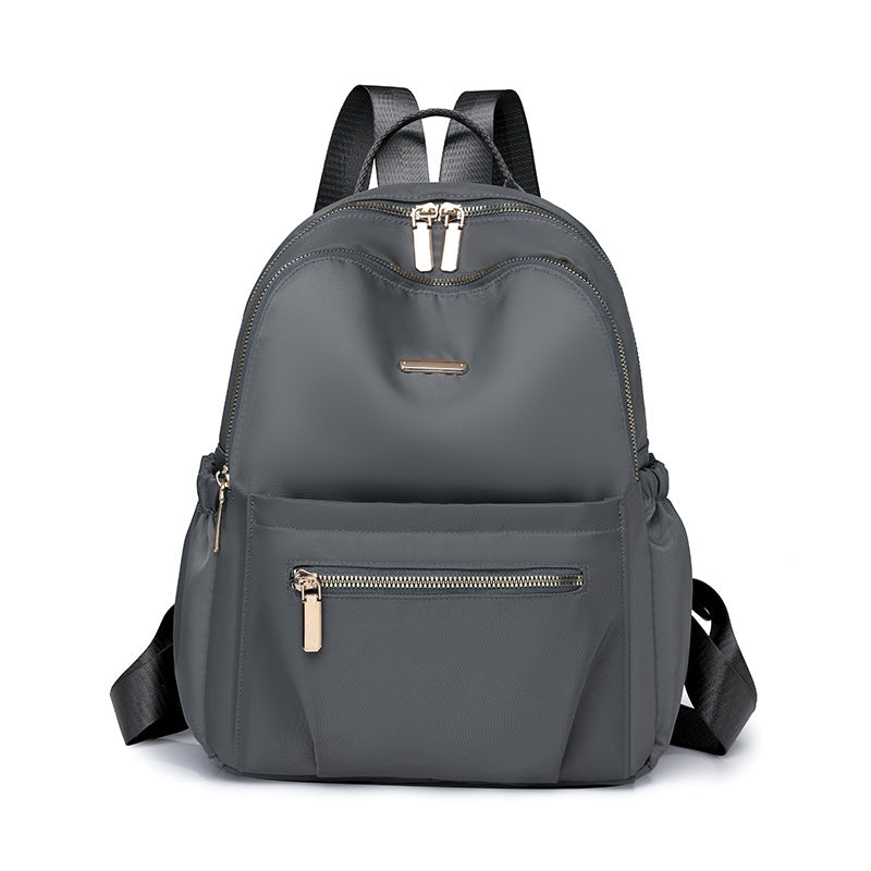 Women's Korean Fashion Nylon Pure Color Large Backpacks