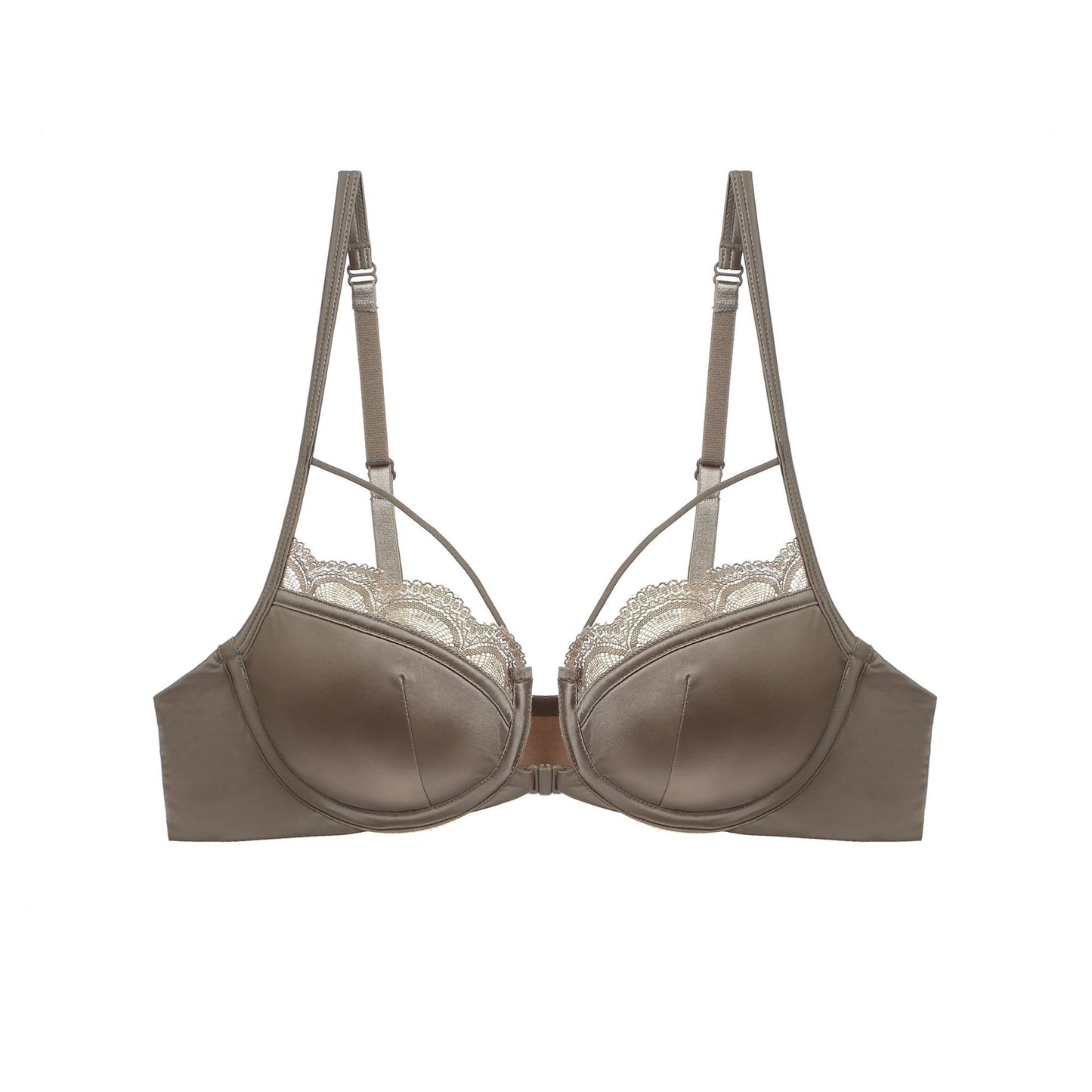 Women's Summer Glossy Front Closure Beauty Back Lingerie Sets