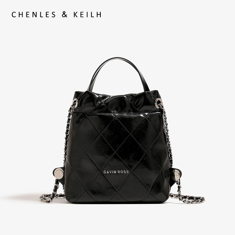 Rhombus Chain Female Fashion Classic Style Backpacks
