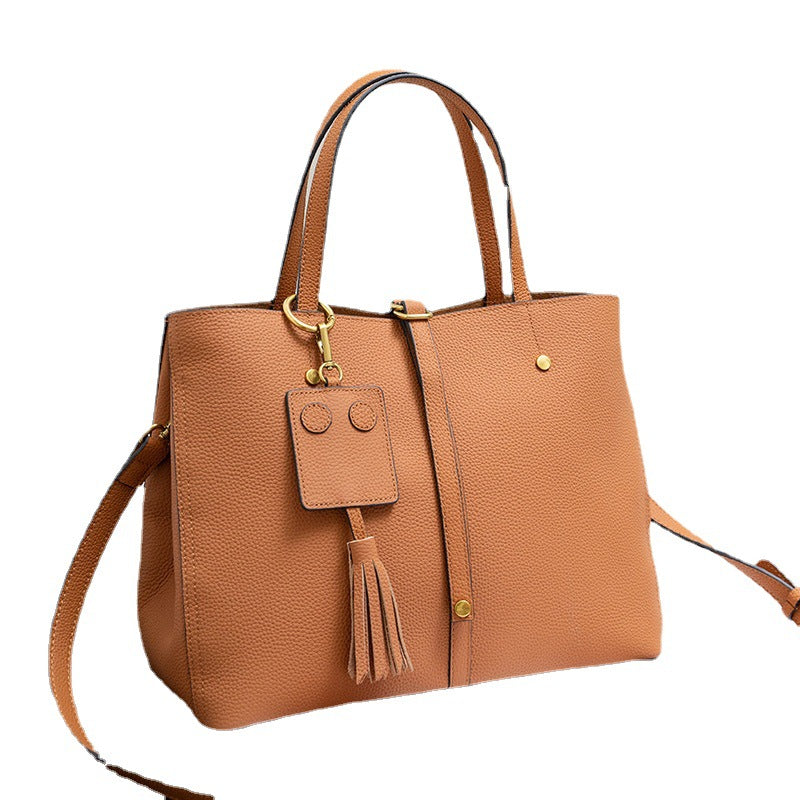 Women's Genuine Leather Female Commuter Portable Shoulder Bags