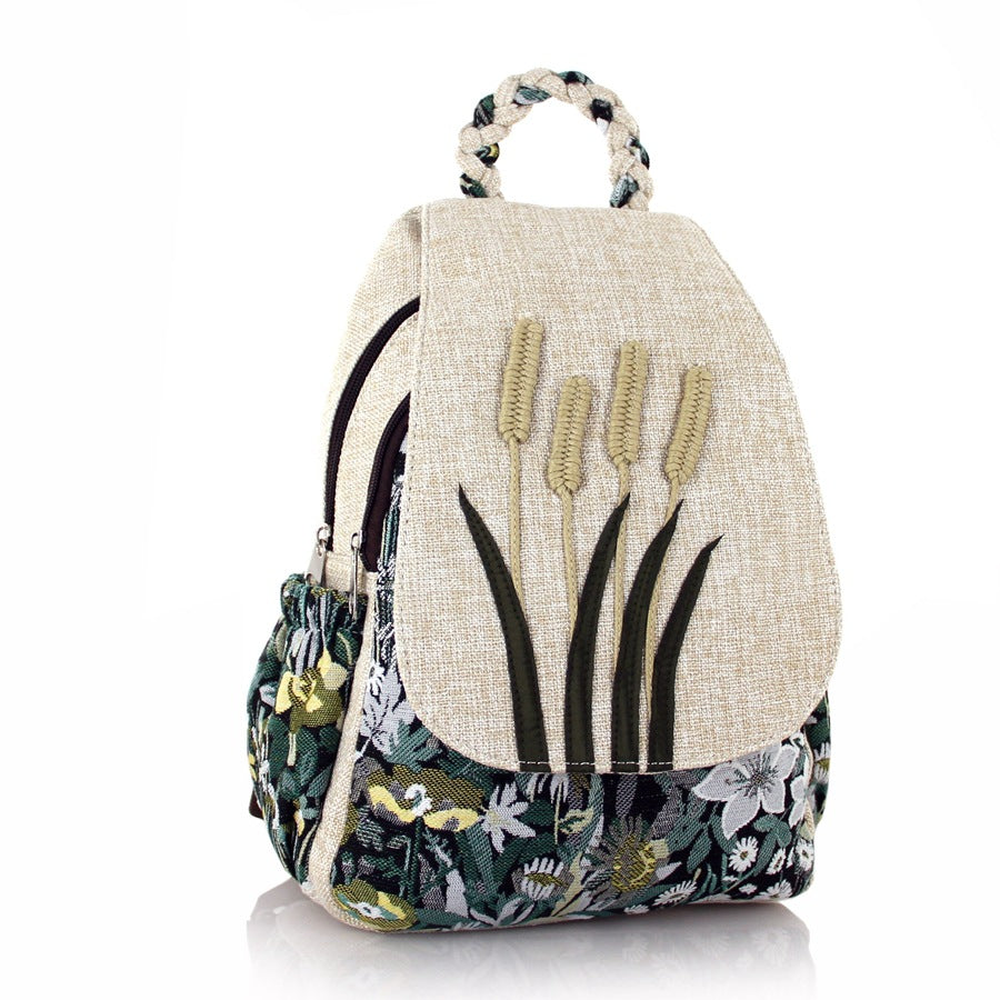 Chinese Style Lightweight Simple Zipper Fabric Backpacks