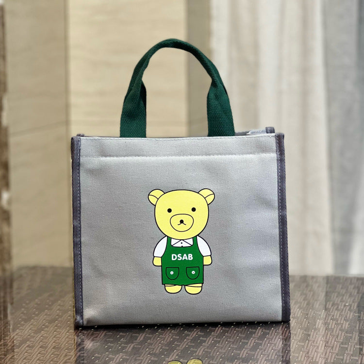 Cute Bear Lunch Box Hand Carrying Large Capacity For Handbags
