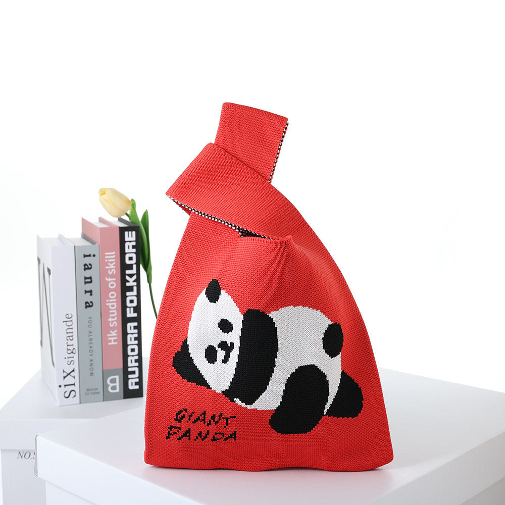 Back Panda Large Versatile Capacity Quarte Handbags