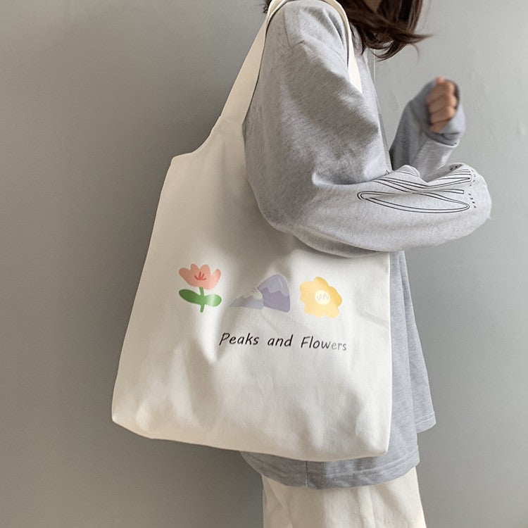 Female Fruit Orange Artistic College Simple Portable Shoulder Bags