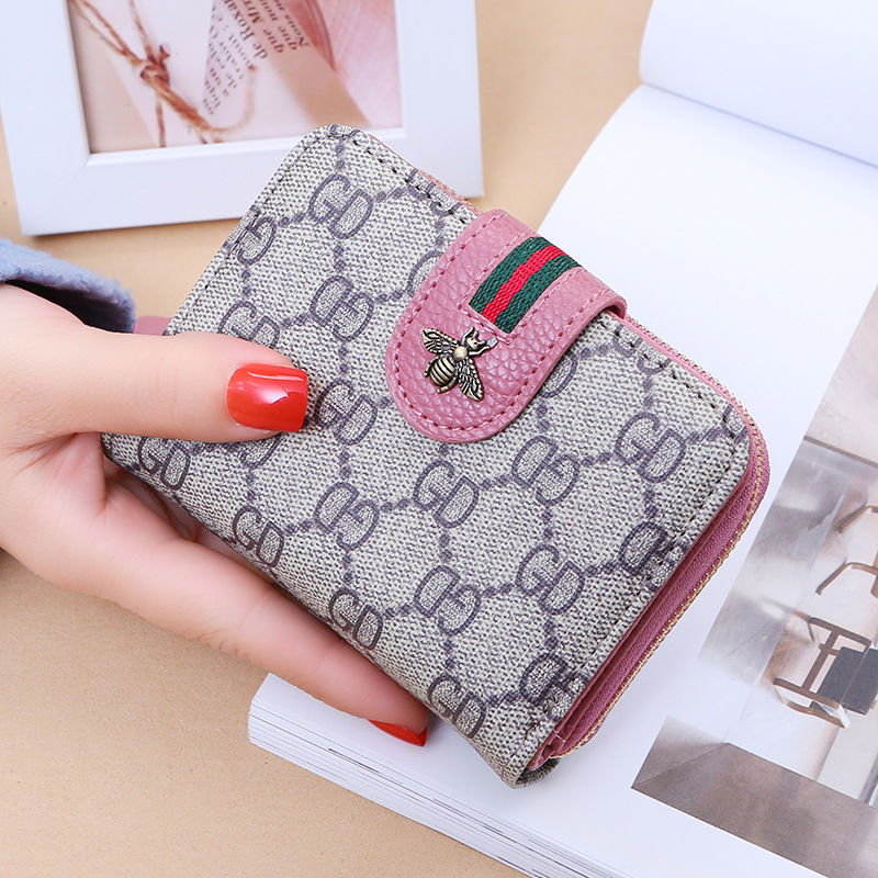 Women's Vintage Short Zipper Simple Cute Purses