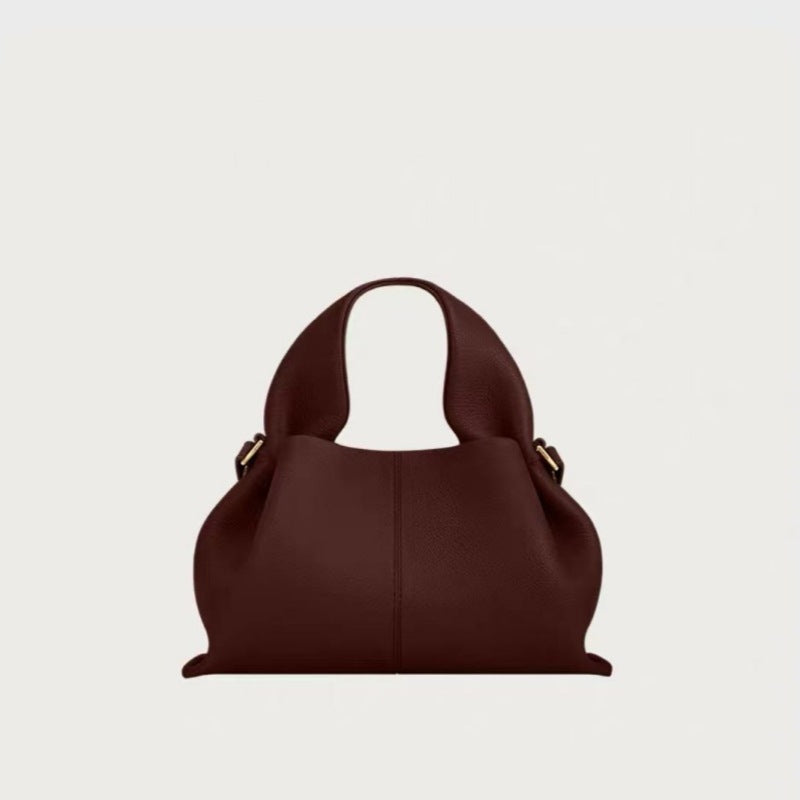Women's French Niche Cloud Cowhide Dumpling Shoulder Bags