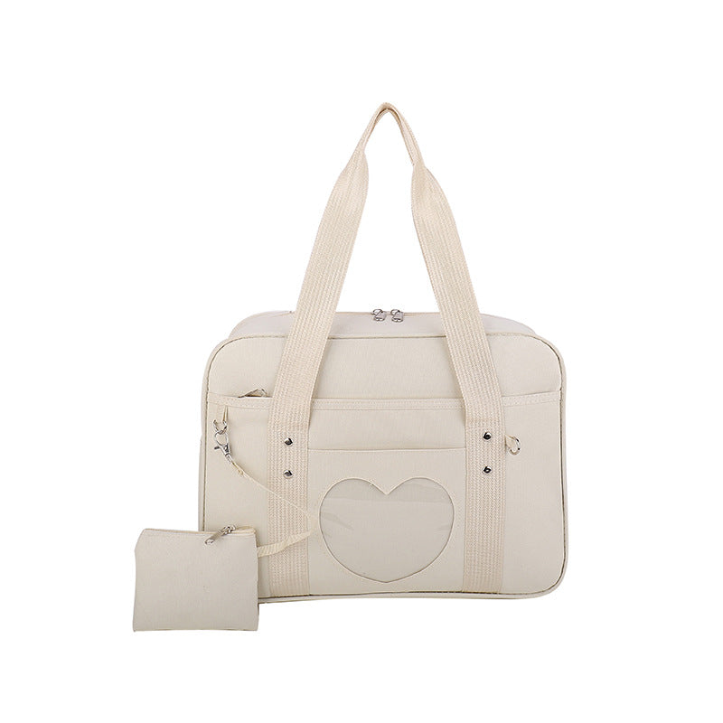 Attractive Portable Love Transparent Cartoon Uniform Shoulder Bags