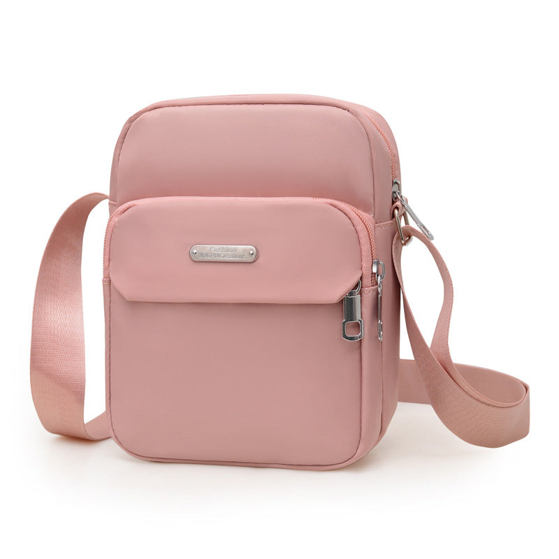 Women's Solid Color Multilayer Fashion Waterproof Multifunctional Shoulder Bags