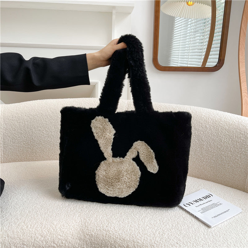 Furry Korean Large Capacity Commuter Fashion Shoulder Bags