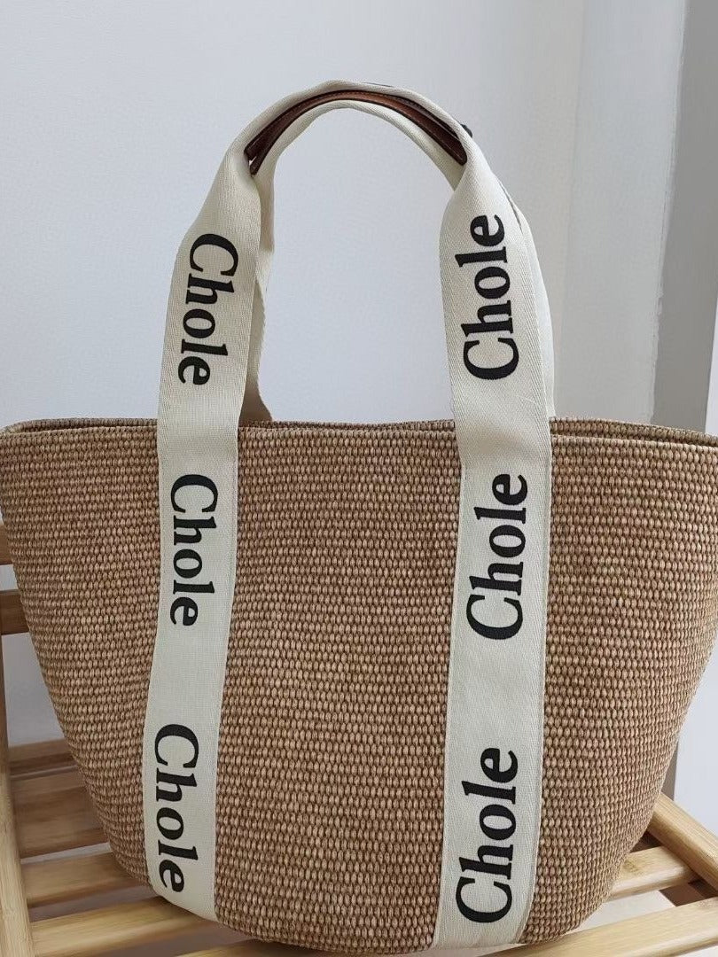 Women's Seaside Woven Female Niche Vegetable Basket Handbags