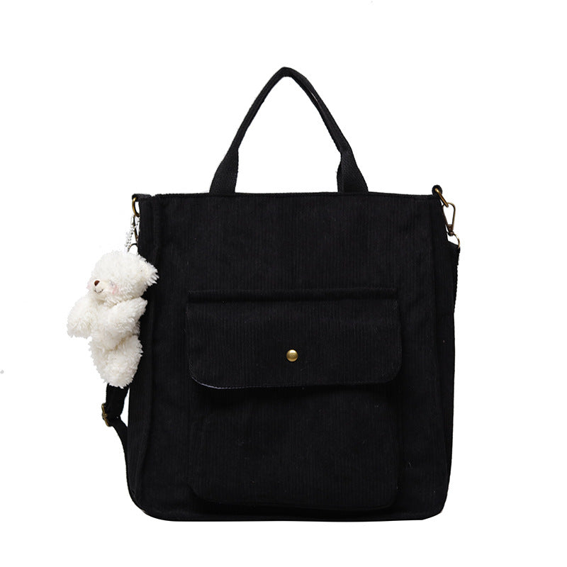 Women's Charming Corduroy Large Capacity Takeaway Crossbody Bags