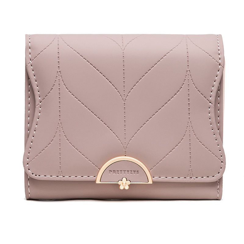 Women's Short Korean Fashion Simple And Fresh Three Ladies Wallets