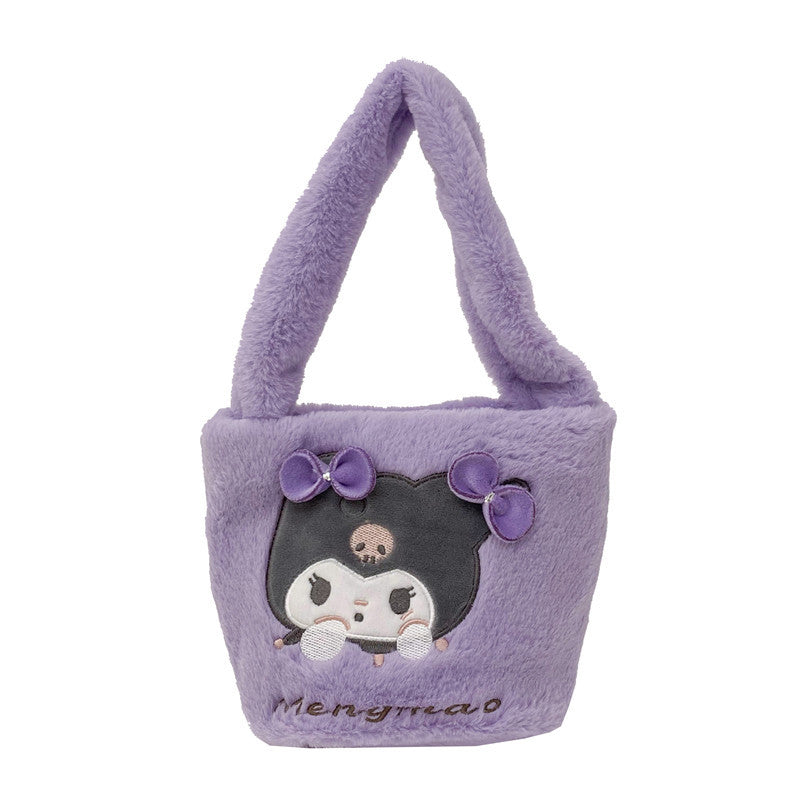 Innovative Furry Soft Storage Out Portable Handbags