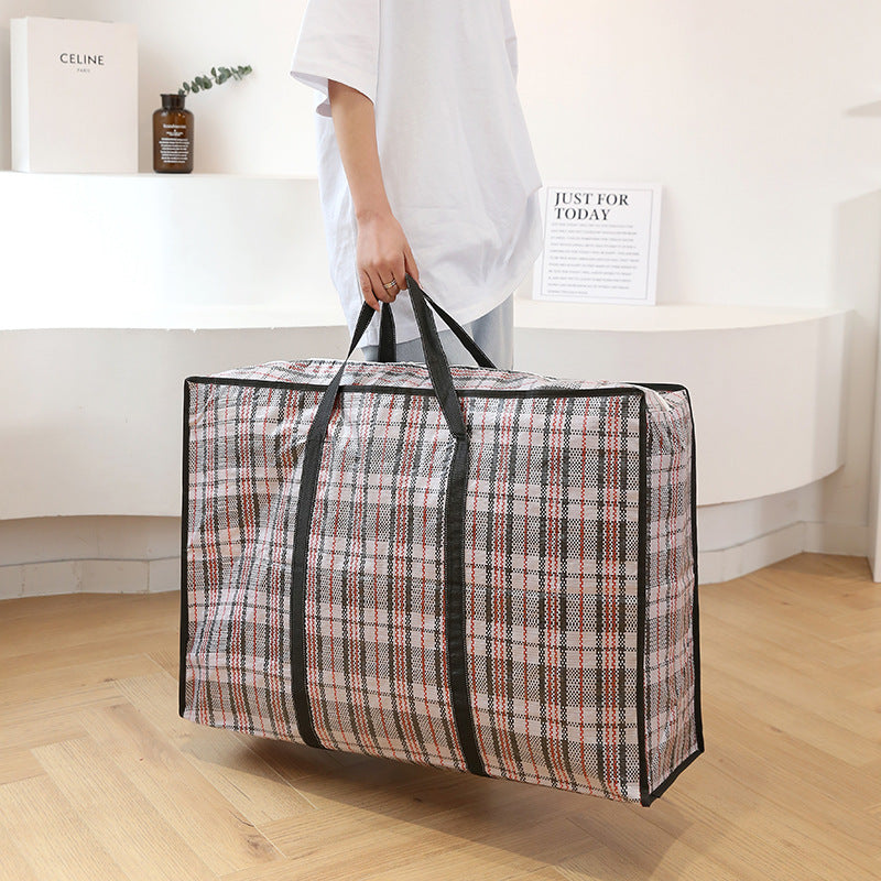 Large Thick Plaid Packing Capacity Household Bags