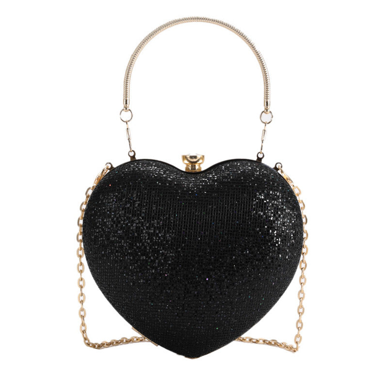 Women's Fashion Trendy Popular Dinner Elegant Heart Shoulder Bags