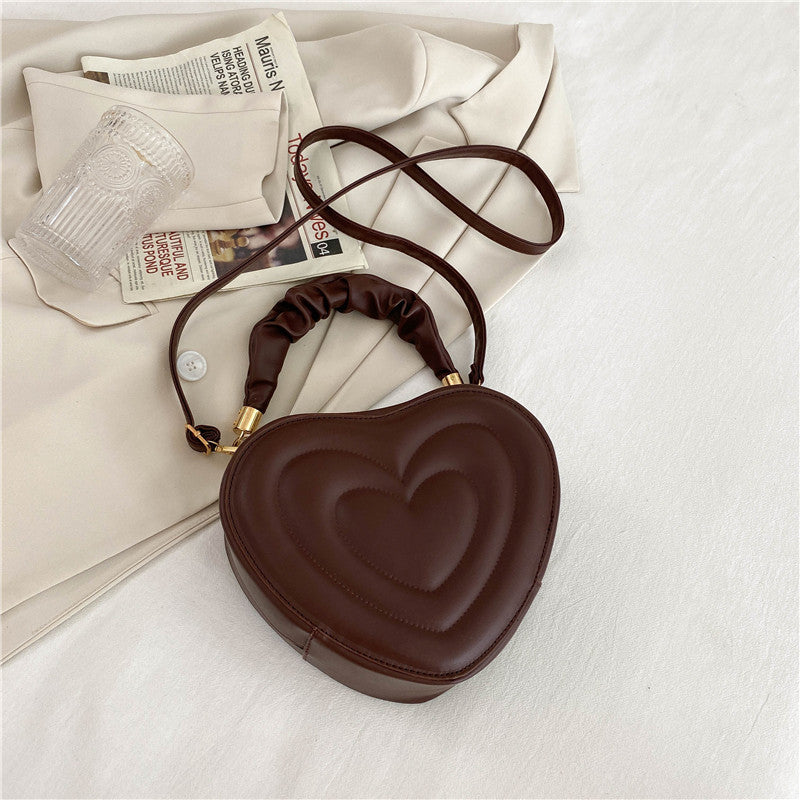 Women's Retro Summer Fashion Texture Heart Shoulder Bags