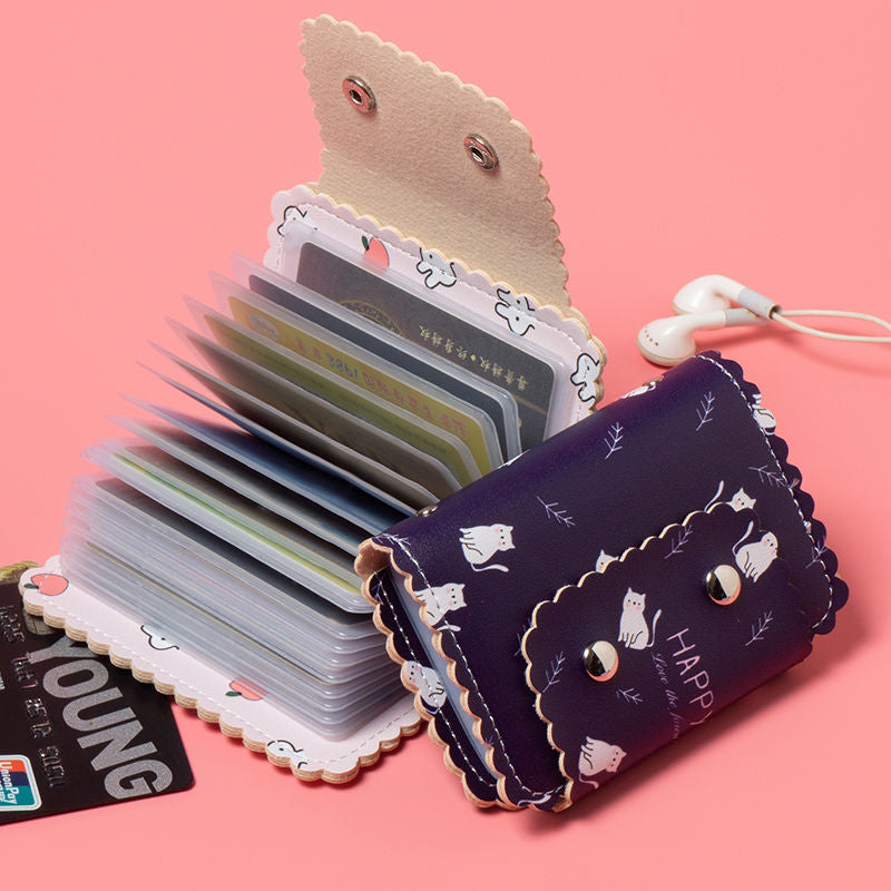 Multiple Slots Large Capacity Cute Compact Bank Card Holder