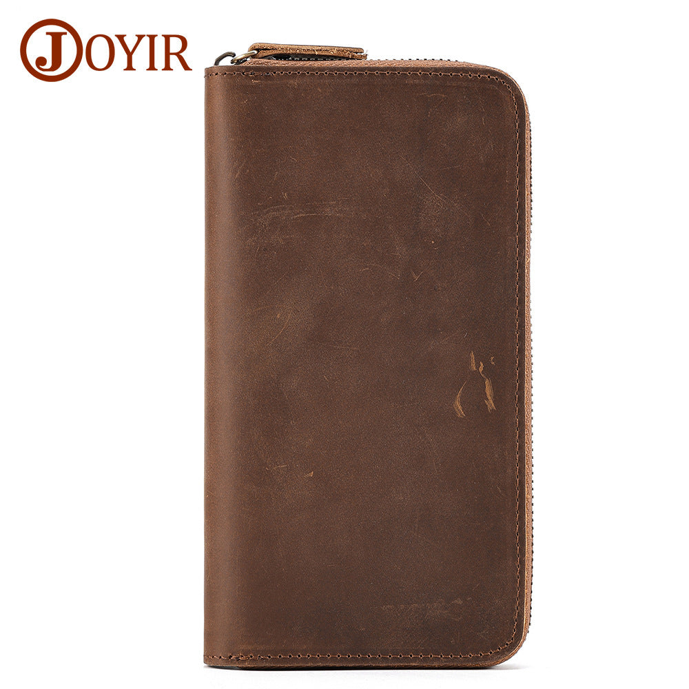 Women's & Men's Leather For Man Swiping Clutch High Sense Men's Wallet