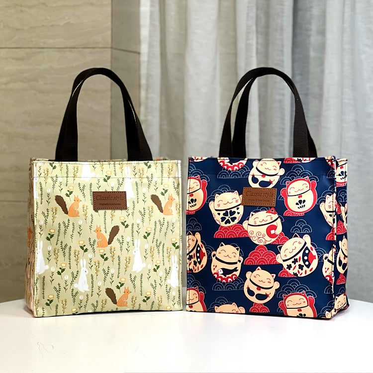 Style Waterproof Fashion Cartoon Mummy Lunch Box Handbags