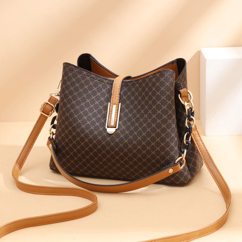 Women's Retro Pattern Fashion Large Capacity Handbags