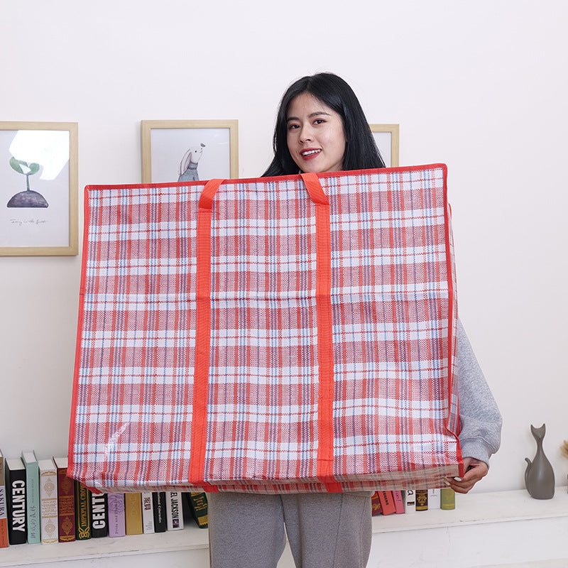 Plaid Moving Extra Large Thickened Packing Travel Bags