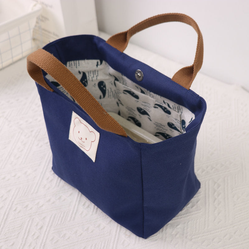Heat Preservation Lunch Box Canvas Thickened Handbags