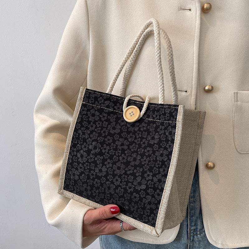 Women's Linen Western Style Out Hand Carrying Handbags