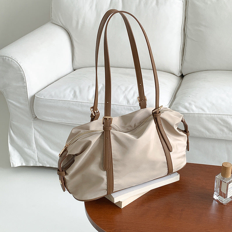 Women's Commuter Nylon Stitching Large Capacity Contrast Shoulder Bags