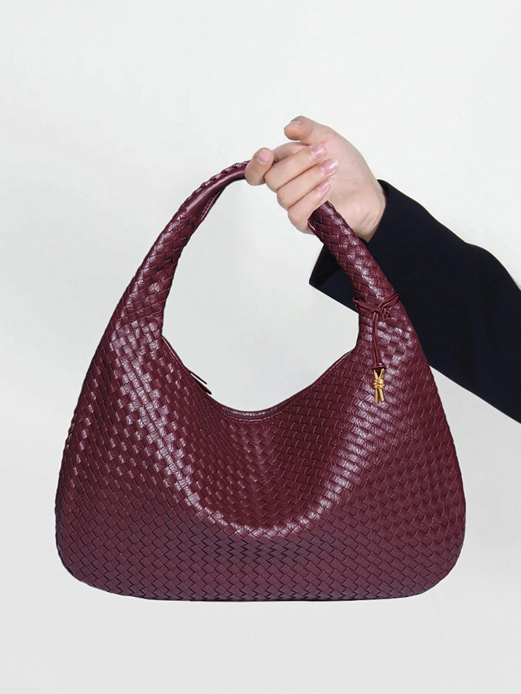 Women's Woven Trendy Large Capacity Korean Style Handbags