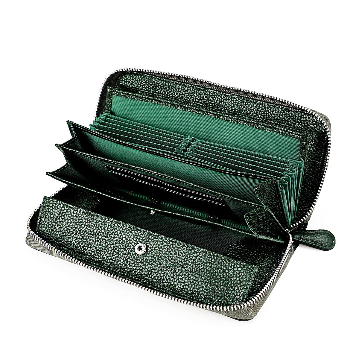 Women's Swiping Leather Long Style Expanding Clutch Ladies Wallet