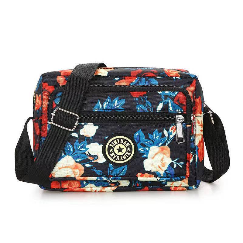 Women's Mother Nylon Cloth Flower Canvas Stall Bags