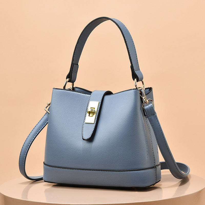 Women's Versatile Large Capacity Fashionable Fashion Retro Bucket Bags