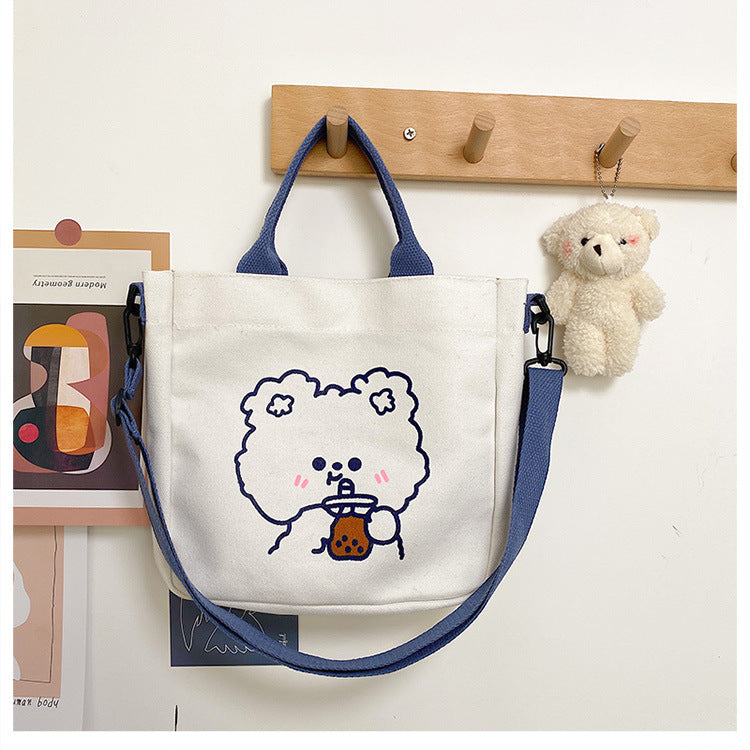 Cute Fashion Canvas Female Soft Large Crossbody Bags