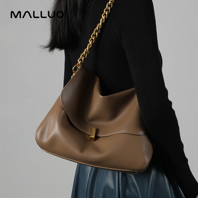 Women's Genuine Leather Fashion Simple Design Shoulder Bags