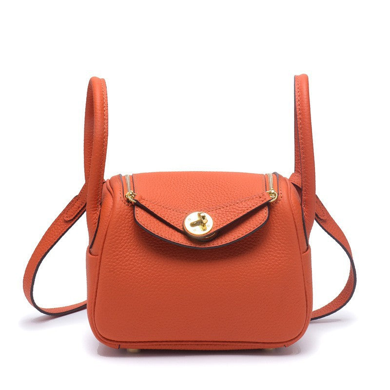 Layer Cowhide Lychee Pattern Lindy Doctor Genuine Shoulder Bags