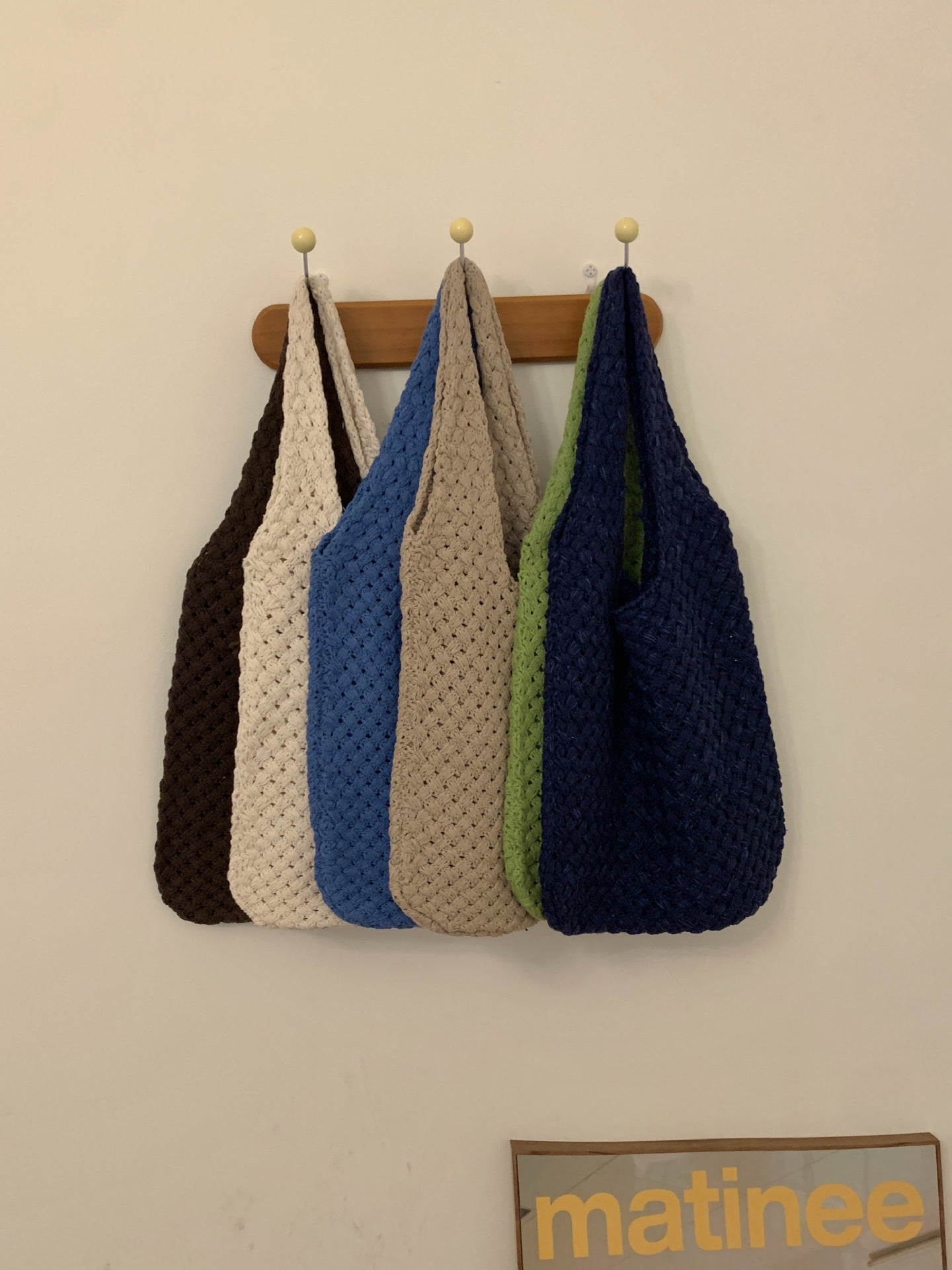 Women's Knitted Hand-woven Vintage Wool Shopping Shoulder Bags