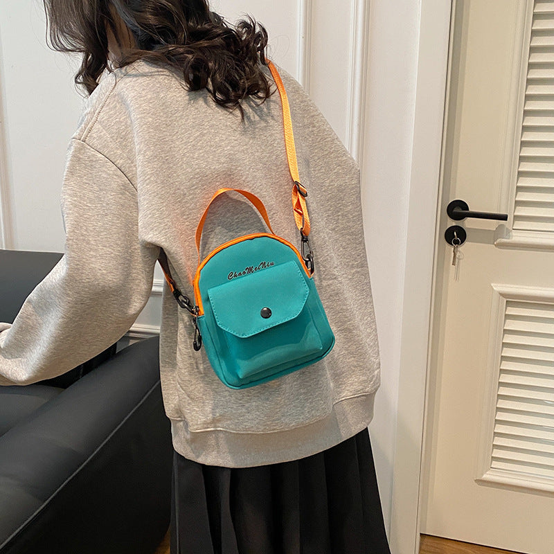 Contrast Color Nylon Large Capacity Street Bags
